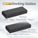 Amazon Basics Thunderbolt4/USB4 Pro Docking Station,2xTBT4,1xHDMI2.1,3xUSB A 3.1,RJ45,Dual Display, Black, 7.86 x 2.95 x 1.23 inches - Image 3