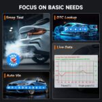 FOXWELL NT630 Plus OBD2 Scanner with ABS and SRS Full Functions, ABS Auto Bleed Car Diagnostic Tool, Code Reader with Live Data, Bidirectional Scan Tool & 5 Service Resets - Image 7