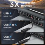 2in1 CarPlay Android Auto Wireless Adapter, Mini Car Play Dongle Android Auto Cars Stick, Stability Automatic Connection for OEM Wired CarPlay Android Auto 2025 Upgrade, Black - Image 3