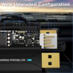 2in1 CarPlay Android Auto Wireless Adapter, Mini Car Play Dongle Android Auto Cars Stick, Stability Automatic Connection for OEM Wired CarPlay Android Auto 2025 Upgrade, Black - Image 7