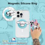 Sonix x Sanrio Magnetic Phone Grip, MagSafe Silicone Ring Loop Grip - Detachable Holder for Hand, Soft MagSafe Grip | Light Blue, Baby Blue | Cinnamoroll - Image 4