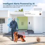 Wireless Wi-Fi Video Doorbell Camera with Night Vision, Two Way Audio, AI Motion Detection and Cloud Storage (Black) - Image 4