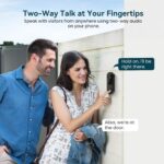 Wireless Wi-Fi Video Doorbell Camera with Night Vision, Two Way Audio, AI Motion Detection and Cloud Storage (Black) - Image 5