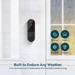 Wireless Wi-Fi Video Doorbell Camera with Night Vision, Two Way Audio, AI Motion Detection and Cloud Storage (Black) - Image 9