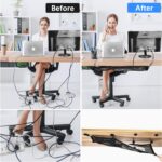 Cable Management Net Under Desk Kit, ZZM Privacy Mesh Cable Manager Flexible Under Desk Wire Net Large Capacity Cord Organizer Net for Office,Standing Desk, Home, 26 X 10 Inches - Image 3