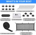 Cable Management Net Under Desk Kit, ZZM Privacy Mesh Cable Manager Flexible Under Desk Wire Net Large Capacity Cord Organizer Net for Office,Standing Desk, Home, 26 X 10 Inches - Image 6