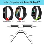 3 Pack Soft TPU Bands Compatible With Amazfit Band 7, Adjustable Replacement Sport Loop Straps for Women Men - Image 3