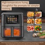 SEEDEEM Max XL Air Fryer 8QT, 10-in-1 Digital Air Fryer Oven with Color Touchscreen & Viewing Window, Toaster Oven Combo for Broil, Roast, Dehydrate, Bake – Black - Image 8