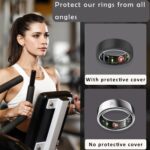 Ring Protector for Oura Ring Gen 3, 2 Pack Anti-Scratch Silicone Cover - Durable Oura Ring Gen 3 Protection for Men and Women (M Translucent and Black) - Image 5