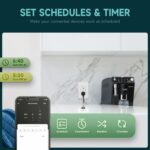 2Pack Smart Wall Outlet, Electrical in-Wall Outlet with Individually Controlled, 15A Tamper Resistant Receptacle, Work with Google Home & Alexa, White, ETL&FCC Certified, 2.4G WiFi Only - Image 5