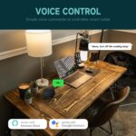 2Pack Smart Wall Outlet, Electrical in-Wall Outlet with Individually Controlled, 15A Tamper Resistant Receptacle, Work with Google Home & Alexa, White, ETL&FCC Certified, 2.4G WiFi Only - Image 6