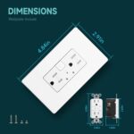 2Pack Smart Wall Outlet, Electrical in-Wall Outlet with Individually Controlled, 15A Tamper Resistant Receptacle, Work with Google Home & Alexa, White, ETL&FCC Certified, 2.4G WiFi Only - Image 8