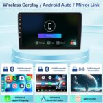 【2+64GB】 for Ford Focus 1998-2005 Android Car Stereo with Wireless Carplay Android Auto, 9" Touch Screen Radio Dash Kit GPS Navigation WiFi Bluetooth SWC Mic Backup Camera - Image 4