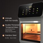 15 Liter Air Fryer Rotisserie Oven, Small Family Size, Powerful 1350W, 2 Rack Positions, 32-392F Temp Controls, Easy mode for Kitchen, Integrated Smart Thermometer, Linear T Technology - Image 4