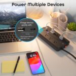 Geeni Surge Smart Power Strip with 6 Smart Outlets & 2 USB Ports | 1200-Joule Multiple Outlet Surge Protector, Remote Control | Works with Alexa & Google Assistant - Image 5