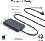 Geeni Surge Smart Power Strip with 6 Smart Outlets & 2 USB Ports | 1200-Joule Multiple Outlet Surge Protector, Remote Control | Works with Alexa & Google Assistant - Image 8