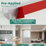 Cord Hider Raceway Kit, 118 inch Wall Cable Hider for 1 Cable, Silicone Material Hiding Wall Mount TV Powers Cords in Home Office, W0.59 H0.39in White - Image 6