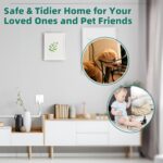 Cord Hider Raceway Kit, 118 inch Wall Cable Hider for 1 Cable, Silicone Material Hiding Wall Mount TV Powers Cords in Home Office, W0.59 H0.39in White - Image 7