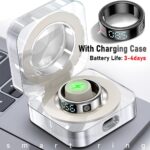 Smart Rings for Women Men Health Rings with Charging Case, Display Screen, IP68 Waterproof, Fitness Tracker with Heart Rate, Blood Oxygen, Sleep Tracker, Step Tracker (Black, 13#) - Image 4