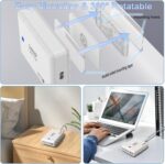 240W Fast Charging Blocks, 8-Port Charging Station for iPhone/Ipad/MacBook, 6C2A PD GaN Charger Box, USB Tower Hub 5ft Braided Power Cord with On/Off Switch, Flat Plug, Travel Essentials - Image 6