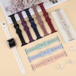 Braided Silicone Bands Compatible with Apple Watch 38mm 40mm 41mm 42mm 44mm 45mm 46mm 49mm for Women, Slim Thin Narrow Hollow-out Strap Cute for iWatch Ultra 2 Series 10/SE/9/8/7/6/5/4/3/2/1 Women - Image 8