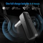 JXTZ Aux Bluetooth 5.0 Adapter for Car, 2 in 1 Wireless Bluetooth Transmitter and Receiver for Headphones Car Home Audio Speaker, Portable 3.5mm Wireless Audio Receiver, Hands-Free Call - Image 4
