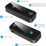 JXTZ Aux Bluetooth 5.0 Adapter for Car, 2 in 1 Wireless Bluetooth Transmitter and Receiver for Headphones Car Home Audio Speaker, Portable 3.5mm Wireless Audio Receiver, Hands-Free Call - Image 5