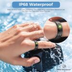 Smart Ring with Instant Notification Alerts & Gesture Control - Sleep Tracker Ring, Fitness Ring for Steps & Heart Rate, IP68 Waterproof Black #09 - Image 7
