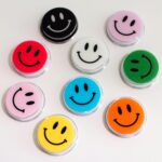 Magsafe Compatible Mobile Phone Grip Stand Holder Cute Smile Face Shape Expandible Collapsible for Kindle Smartphone Tablet Cell Phone Accessory (Yellow) - Image 4