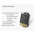 30A Smart WiFi Relay Switch, Wireless Intelligent Remote Control for Lights, Home Appliances, Lamps, Water Pumps, Works with eWeLink, APP & Voice Control, 2.4G Remote Compatible - Image 4