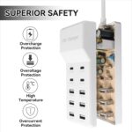 USB Charging Station, 10 Ports Family-Sized Smart USB Ports for Multiple Devices Smart Phone Tablet Laptop Computer (1 Pcs) - Image 4
