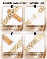 Dressy Rose Gold iWatch Bands for Women - Compatible with Apple Watch Series 10-1/SE/Ultra, Fits 38mm 40mm 41mm 42mm 44mm 46mm - Luxury Designer Bracelet, Elegant Stylish Strap - Image 6