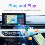 Wireless CarPlay Adapter for iPhone, Car Play Wireless Adapter Mini Size with USB A/USB C Extension Cable for Cars with Built in Wired CarPlay, Plug and Play, No Latency & Stable Connection - Image 4