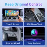 Wireless CarPlay Adapter for iPhone, Car Play Wireless Adapter Mini Size with USB A/USB C Extension Cable for Cars with Built in Wired CarPlay, Plug and Play, No Latency & Stable Connection - Image 7