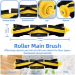 11 PCS Vacuum Accessories Kit Replacement compatible with Ecovacs Deebot T8,T8+,T8 AIVI,T8 MAX,N8,N8+,N8 PRO+,T9.T9+,1 Main Brush,4 HEPA Filters,6 Side Brushes - Image 5