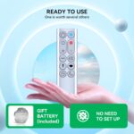 Replacement Remote Control for Dyson HP02 HP03 Compatible with Pure Hot+Cool Bladeless Fan Heater & Air Purifier(Silvery) - Image 3