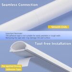 ZhiYo D Cord Hider for Wall Mount TV, 39in(3 x L13) Self-Adhesive Cable Hider Kit, PVC Cord Covers for Wires on Wall, White Cable Raceway, Paintable Wire Hiders, 1.2" (W) x 0.55" (H) - Image 5
