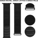 OXWALLEN Sport Loop Nylon Band Compatible with Apple Watch Series 10/9/8/7/6/5/4 SE Ultra 2/1 49mm 46mm 45mm 44mm, Adjustable Comfortable Braided Rugged Strap for iWatch Women Men, Black - Image 6