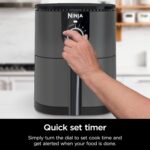 Ninja AF080 Mini Air Fryer, 2 Quarts Capacity, Compact, Nonstick, with Quick Set Timer, Grey - Image 4