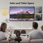 66in (4X L16.5in) Large Wire Hiders for TV on Wall for 3-4 Cords - ZhiYo PVC Cable Cover Kit with Pre-Applied Adhesive Tape, Ideal for Wall Mounted TVs Home Office, W1.2in x H0.7in Black - Image 6