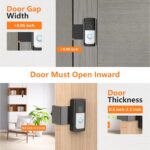 Anti-Theft Ring/Camera Video Doorbell Mount, Doorbell Bracket No Drilling Compatible with Ring Wireless Doorbell / (2024 Release)/ Battery Doorbell Plus/Pro for Houses, Apartments, Rentals (Black) - Image 4