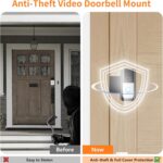 Anti-Theft Ring/Camera Video Doorbell Mount, Doorbell Bracket No Drilling Compatible with Ring Wireless Doorbell / (2024 Release)/ Battery Doorbell Plus/Pro for Houses, Apartments, Rentals (Black) - Image 5