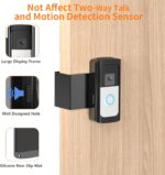Anti-Theft Ring/Camera Video Doorbell Mount, Doorbell Bracket No Drilling Compatible with Ring Wireless Doorbell / (2024 Release)/ Battery Doorbell Plus/Pro for Houses, Apartments, Rentals (Black) - Image 6