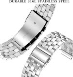 SUPLINK Stainless Steel Case with Band Compatible with Apple Watch Bands 44mm 42mm for Men, Metal Rugged Protector Cover Strap for iWatch Apple watch Series SE 6 5 4 3 2 1(Silver) - Image 5