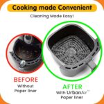6.5-Inch Square Air Fryer Paper Liners 125pcs for Easy Cleanup - Non-Stick, Heat-Resistant, and Perfect Fit for Hassle-Free Cooking | Bleach-Free Parchment| (6.5 in/16cm 125pcs) - Image 5