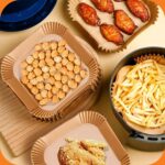 6.5-Inch Square Air Fryer Paper Liners 125pcs for Easy Cleanup - Non-Stick, Heat-Resistant, and Perfect Fit for Hassle-Free Cooking | Bleach-Free Parchment| (6.5 in/16cm 125pcs) - Image 7