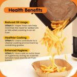 6.5-Inch Square Air Fryer Paper Liners 125pcs for Easy Cleanup - Non-Stick, Heat-Resistant, and Perfect Fit for Hassle-Free Cooking | Bleach-Free Parchment| (6.5 in/16cm 125pcs) - Image 8