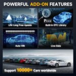 2025 FOXWELL NT624 Elite OBD2 Scanner, All System with 8 Resets ABS Bleeding/SAS/Oil/TPS/EPB/BRT/Injector/D-P-F Resets Battery Test Upgrade of NT614 Elite Car Code Reader Scan Tool for All Cars - Image 6