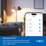 Tapo Smart Wi-Fi Power Strip- 6 Individually Controlled Smart Outlets and 3 USB Ports with Surge Protection, Matter, Works w/Alexa, Google Home, Siri, & Bixby, No Hub Needed, Tapo P316M - Image 6