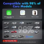 Wireless CarPlay Adapter for Apple CarPlay: Convert Wired to Wireless CarPlay Dongle - Plug and Play Mini Car Play Wireless Adapter for iPhone 6+ and Cars from 2016 with OEM Carplay Type-A - Image 7